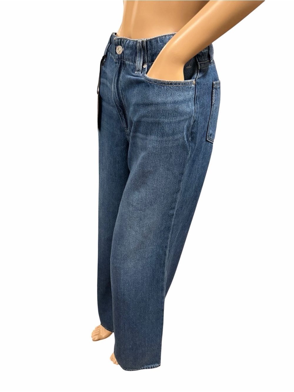 Paige Jeans Womens Blue Denim Zoey Wide Leg High Rise Boho Size 29 - Picture 4 of 16